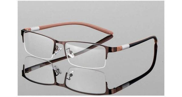 Planet Gates Brown Titanium Glasses Frame Men Eyeglasses Computer Optical Prescription Reading Clear Eye Lens