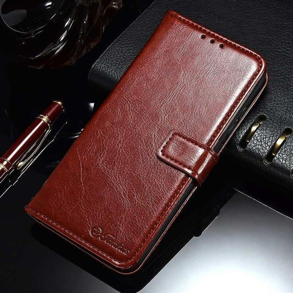Planet Gates Brown TOMKAS Luxury Leather Flip Case for Honor 8x 360 Protective Phone Cover Leather Wallet Silicon Cases for Huawei Honor 8x