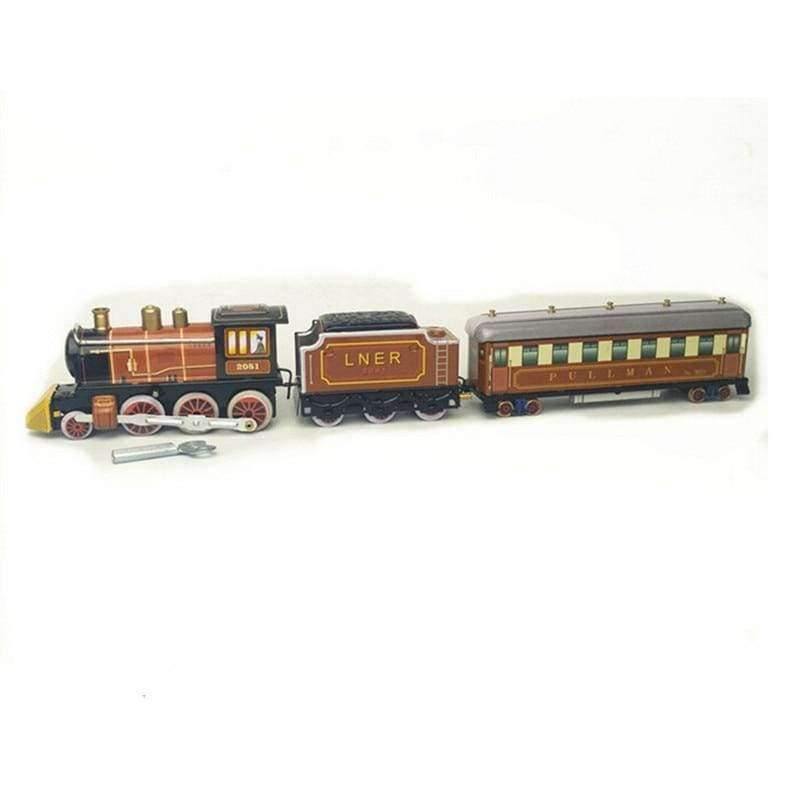 Planet Gates Vintage Tin Toys Train Classic Clockwork Toys for Adults,Retro Wind Up Tin Toy with Clockwork Handmade Craft Gifts