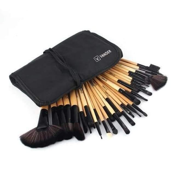 Planet Gates Brown / United States 32Pcs Set Professional Makeup Brush Foundation Eye Shadows Lipsticks Powder Make Up Brushes Tools w/ Bag pincel maquiagem