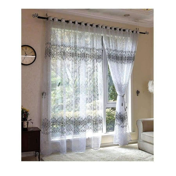 Planet Gates brown / W100xL130cm / 1 rings top Floral sheer tulle window curtains for living room the bedroom modern tulle curtains for window curtain fabric blinds drapes