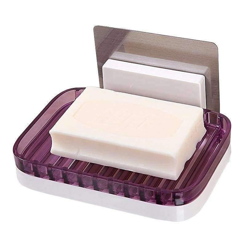 Planet Gates Brown Wall Mounted Type Soap Box Bathroom Storage Shelves Soap Dish Shelf Kitchen Sponge Racks Home Organization Accessories Supplies