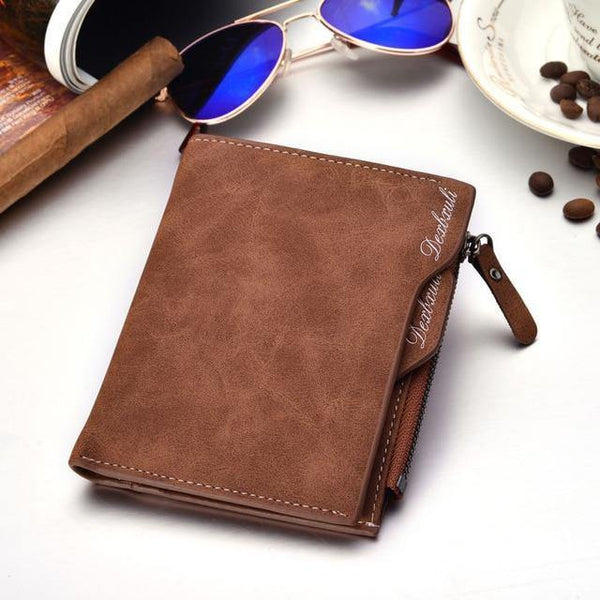 Planet Gates Brown Wallet Men Soft Leather wallet with removable card slots multifunction men wallet purse male clutch top quality