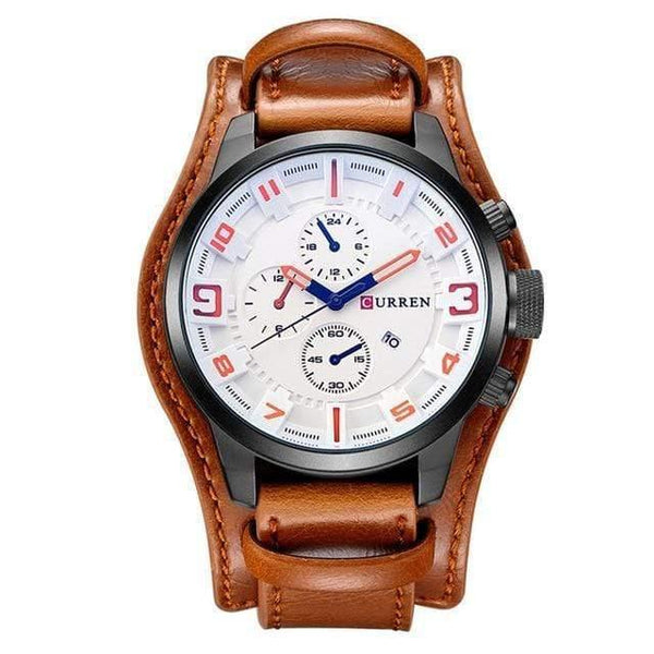 Planet Gates brown white Men Watches Man Clock  Top Brand Luxury Army Military Steampunk Sports Male Quartz-Watch Men Hodinky Relojes Hombre
