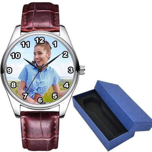 Planet Gates brown with box Custom Photo watch DIY watches Waterproof unisex for men women Lovers put your own image Personalized Birthday Gift