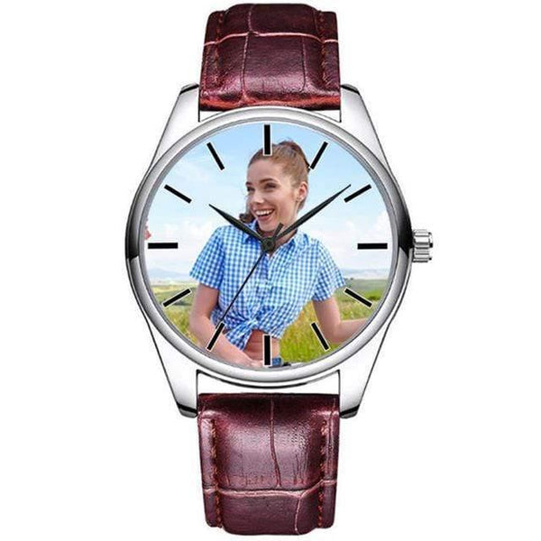 Planet Gates brown without box Custom Photo watch DIY watches Waterproof unisex for men women Lovers put your own image Personalized Birthday Gift