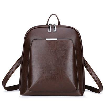 Planet Gates brown Women Backpack School Bags for Teenage Girls Shoulder Bag Female Oil Wax Leather Backpacks Mochilas