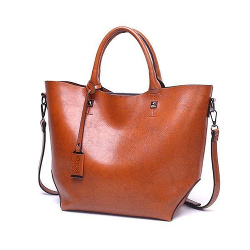 Planet Gates brown Women Bucket Bag Oil Wax Women Leather Handbags Big Tote Famous Brands High Capacity Female Shoulder Bag Crossbody Bag