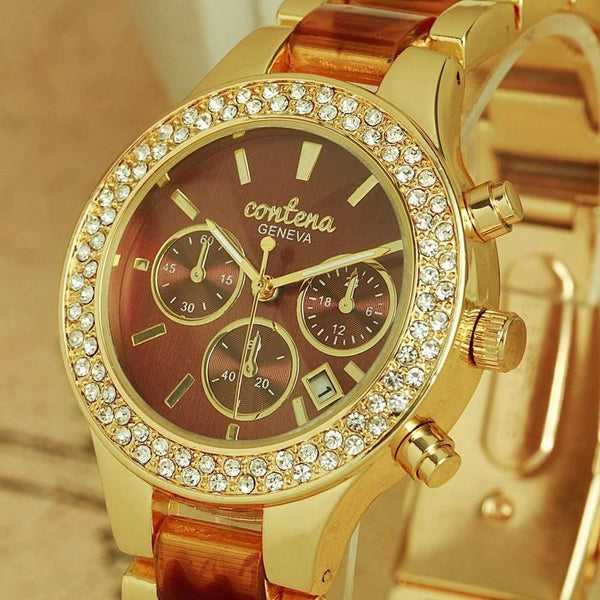 Women's Watches Top Brand Luxury Rhinestone Watch Women Watches Calendar Ladies Watch Clock reloj mujer relogio feminino - Planet Gates