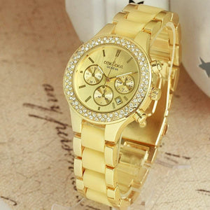 Planet Gates Brown Women's Watches Top Brand Luxury Rhinestone Watch Women Watches Calendar Ladies Watch Clock reloj mujer relogio feminino