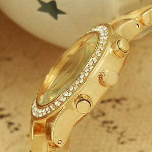 Planet Gates Brown Women's Watches Top Brand Luxury Rhinestone Watch Women Watches Calendar Ladies Watch Clock reloj mujer relogio feminino