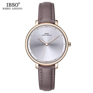 Planet Gates Brown Women Watches Red Genuine Leather Strap Ladies Quartz Watch Women Waterproof Montre Femme