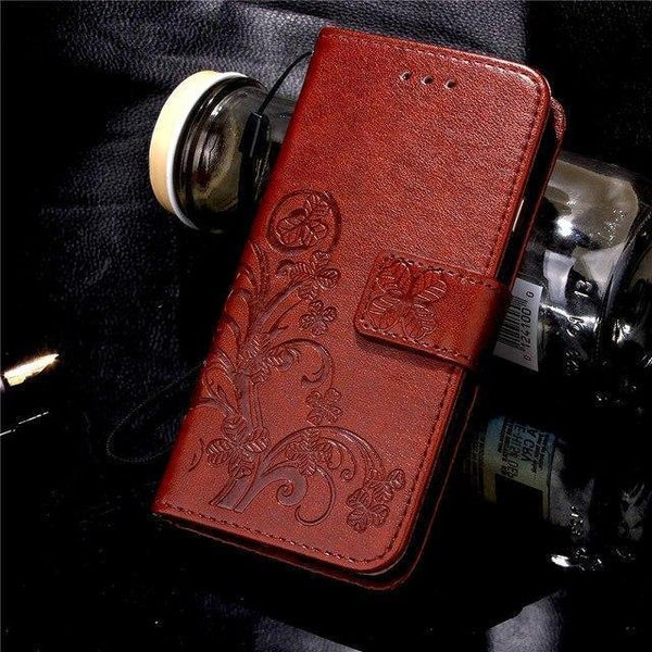 Planet Gates Brown / X3 / Case & Strap Luxury Leather Phone Case For Doogee X3 / X5 Max  X5 Max Pro / F5 / X6 X6 Pro Back Cover Flip Shell Wallet Stand