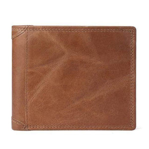 Planet Gates BrownPatchworkPurse Cow Leather Men Wallets with Coin Pocket Vintage Male Purse Function Brown Genuine Leather Men Wallet with Card Holders