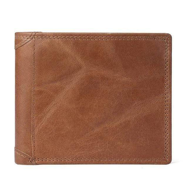 Planet Gates BrownPatchworkPurse Cow Leather Men Wallets with Coin Pocket Vintage Male Purse Function Brown Genuine Leather Men Wallet with Card Holders