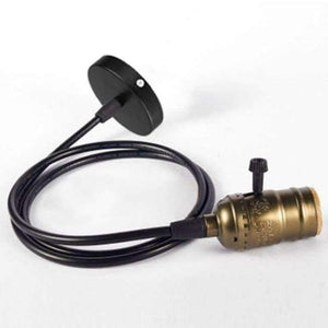 Planet Gates Broze Switch Vintage Industrial Retro Pendant Lamp Edison Light E27 Holder Iron Cage Lampshade Warehouse Style Light Fixture Indoor Lighting