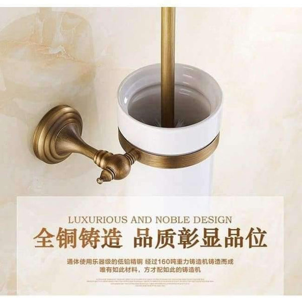 Planet Gates brush holder Bathroom Accessories Set Wall Mounted Products Brass Brushed Antique Bath Hardware Sets Wall Mounted Bronze Oiled Brush