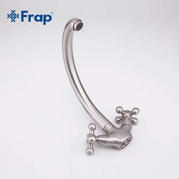 Planet Gates Brushed Nickel Kitchen Faucet Double Handle Cold And Hot Mixer F4219-5