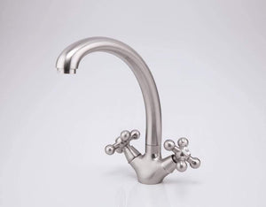 Planet Gates Brushed Nickel Kitchen Faucet Double Handle Cold And Hot Mixer F4219-5