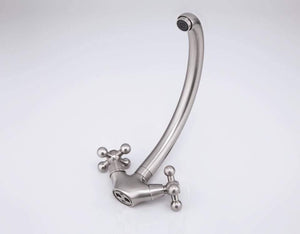 Planet Gates Brushed Nickel Kitchen Faucet Double Handle Cold And Hot Mixer F4219-5