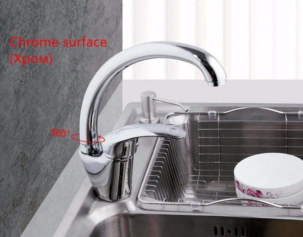 Planet Gates Brushed Nickel Kitchen Faucet Sink Mixer Tap Swivel Spout Two colors F4121&F4121-5