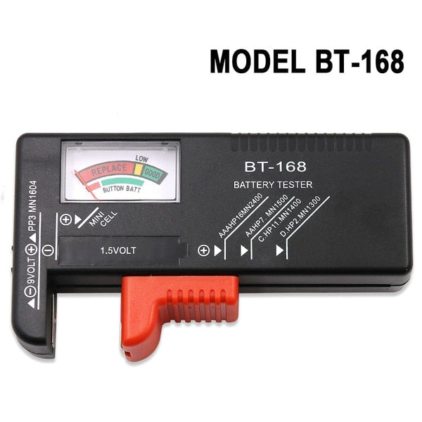 Planet Gates BT-168 AA/AAA/C/D/9V/1.5V batteries Universal Button Cell Battery Colour Coded Meter Indicate Volt Tester Checker BT168 Power