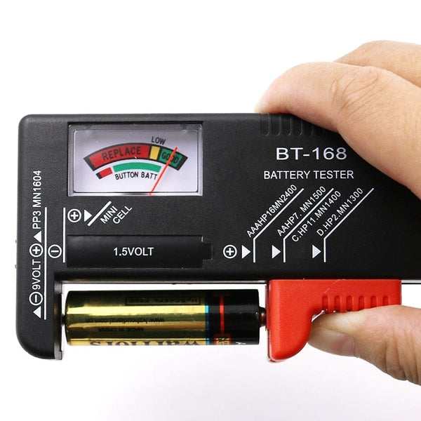Planet Gates BT-168 AA/AAA/C/D/9V/1.5V batteries Universal Button Cell Battery Colour Coded Meter Indicate Volt Tester Checker BT168 Power