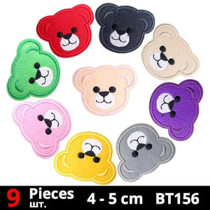 Planet Gates BT156-set Cute Anime Cartoon Children Iron On Patches For Clothing Sticker Sew On Embroidery Patch On Clothes Applique Stripes Mix Lot
