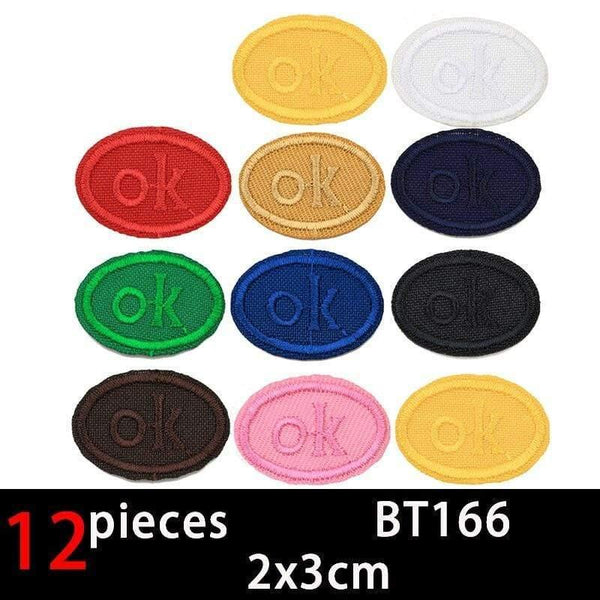 Planet Gates BT166-set Cute Anime Cartoon Children Iron On Patches For Clothing Sticker Sew On Embroidery Patch On Clothes Applique Stripes Mix Lot