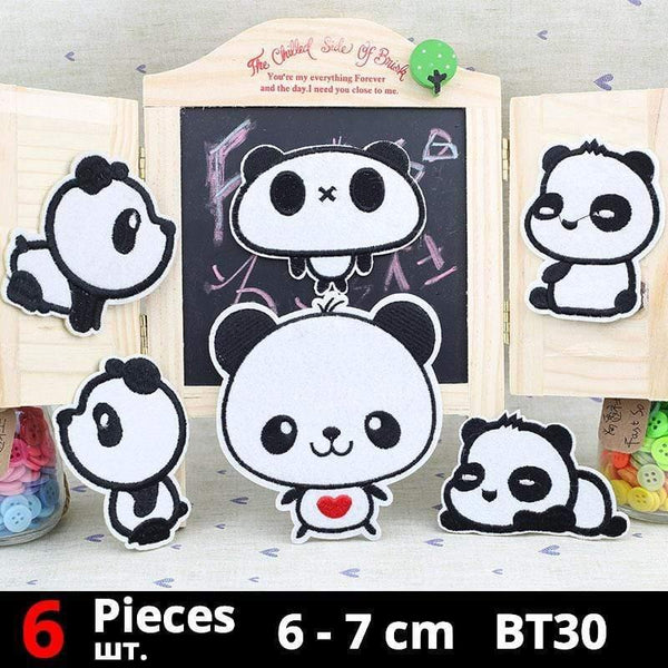 Planet Gates BT30-set Cute Anime Cartoon Children Iron On Patches For Clothing Sticker Sew On Embroidery Patch On Clothes Applique Stripes Mix Lot