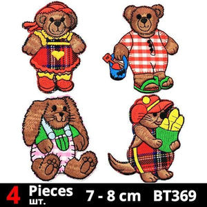 Planet Gates BT369-set Cute Anime Cartoon Children Iron On Patches For Clothing Sticker Sew On Embroidery Patch On Clothes Applique Stripes Mix Lot