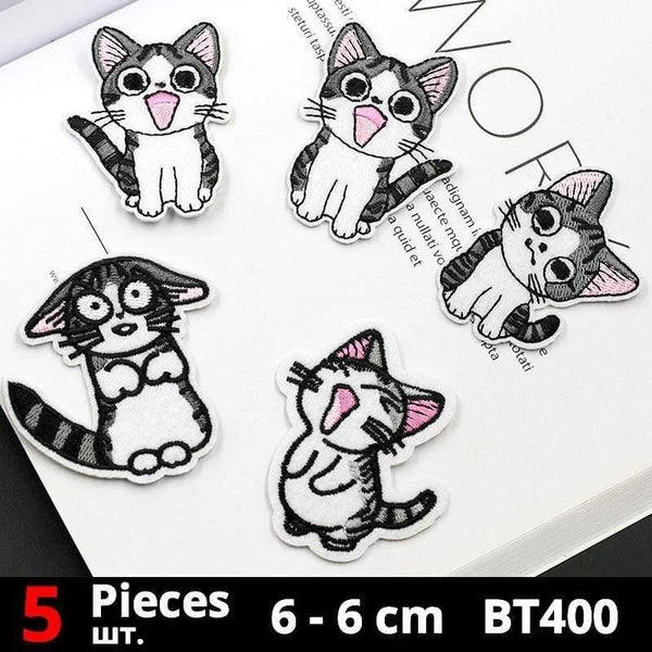 Planet Gates BT400-set-100006061 Cute Anime Cartoon Children Iron On Patches For Clothing Sticker Sew On Embroidery Patch On Clothes Applique Stripes Mix Lot