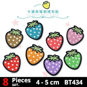 Planet Gates BT434-set Cute Anime Cartoon Children Iron On Patches For Clothing Sticker Sew On Embroidery Patch On Clothes Applique Stripes Mix Lot