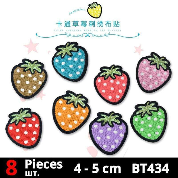 Planet Gates BT434-set Cute Anime Cartoon Children Iron On Patches For Clothing Sticker Sew On Embroidery Patch On Clothes Applique Stripes Mix Lot