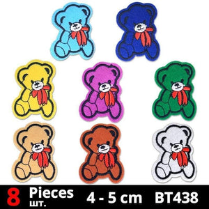 Planet Gates BT438-set Cute Anime Cartoon Children Iron On Patches For Clothing Sticker Sew On Embroidery Patch On Clothes Applique Stripes Mix Lot