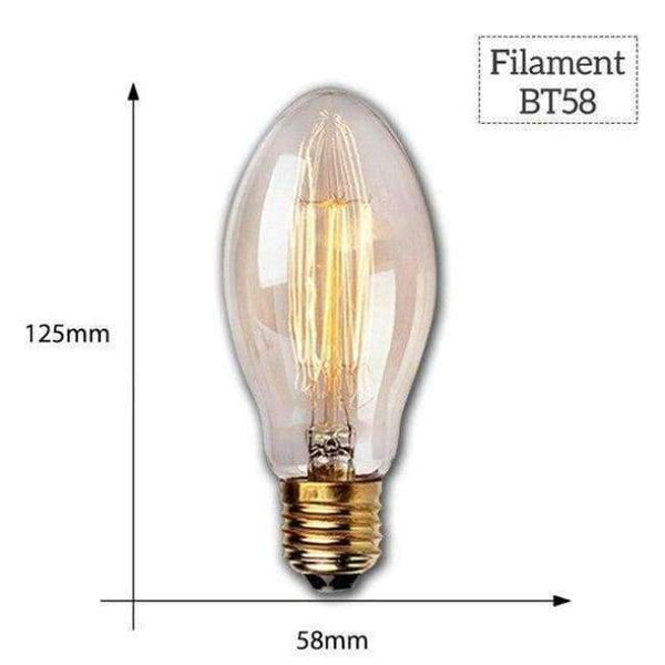 Planet Gates BT58 Žárovka s vláknem / E27 Edisonova žárovka lampada retro lampa žárovka ampule vintage žárovka E27 40w 220V pro dekoraci žárovka s vláknem E27 závěsná světla žárovka