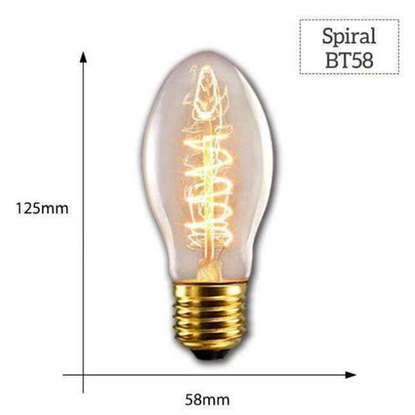 Planet Gates BT58 Spiral / E27 Edison žárovka lampada retro lampa žárovka ampule vintage žárovka E27 40w 220v pro dekoraci žárovka s vláknem E27 závěsná světla žárovka