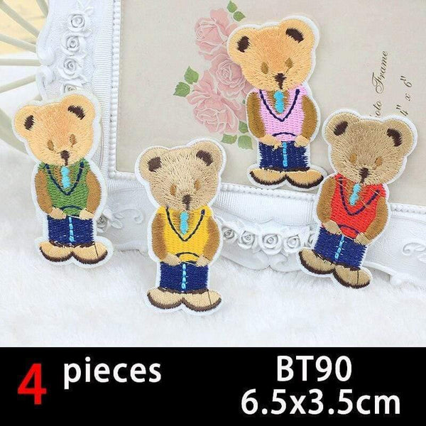 Cute Anime Cartoon Children Iron On Patches For Clothing Sticker Sew On Embroidery Patch On Clothes Applique Stripes Mix Lot