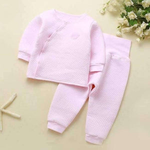 Planet Gates BTZ1620 pink / 9M Baby Outfits Baby Girl Clothes Set Warm Long Sleeve Boy Newborn Clothes High Waist PP Pants Sets Snow Sleepwear Pajamas