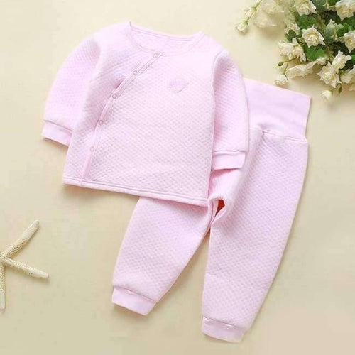Planet Gates BTZ1620 pink / 9M Baby Outfits Baby Girl Clothes Set Warm Long Sleeve Boy Newborn Clothes High Waist PP Pants Sets Snow Sleepwear Pajamas