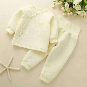 Planet Gates BTZ1620 yellow / 9M Baby Outfits Baby Girl Clothes Set Warm Long Sleeve Boy Newborn Clothes High Waist PP Pants Sets Snow Sleepwear Pajamas