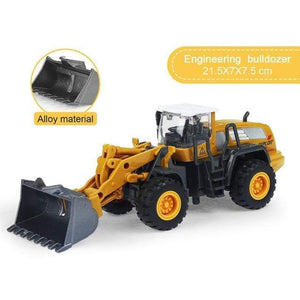 Planet Gates Bulldozer Alloy Engineering Vehicle Dump Truck Excavator Assembly Diecast Model Simulation Construction Cars Toys for Boys Children Gifts
