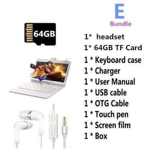 Planet Gates Bundle 5 / 4GLTEversion-Silvery 10.1 inch 3G/4G LTE tablet pc Android 7.0 Octa Core 4GB+64GB 1920*1200 IPS Smart tablets pcs Dual SIM WIFI FM Bluetooth Tablets