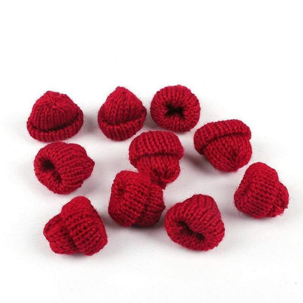 Planet Gates Burgundy 10pcs Sewing Mini Soft Hat For Garment Decoration Kid's Doll Hat Children Hair Accessories DIY Art Craft Material