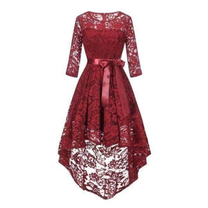 Planet Gates Burgundy / 2 Navy Blue Lace Short Cocktail Dresses 2018 New Sexy Burgundy Party Cocktail Gowns Elastic Lace Zipper Cocktail Dress