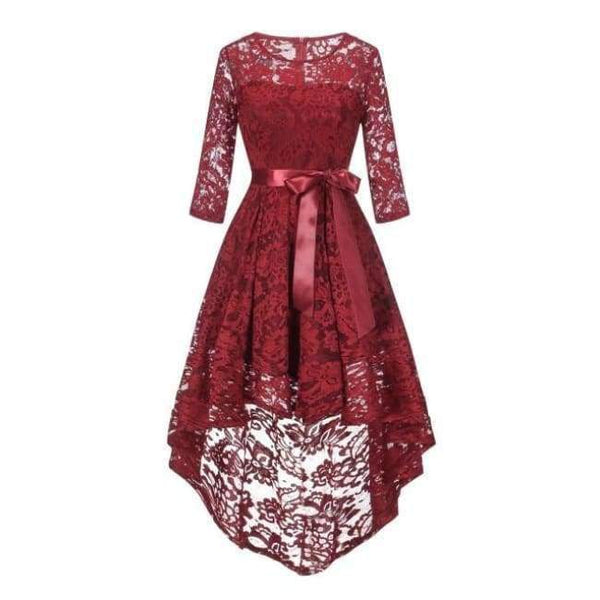 Planet Gates Burgundy / 2 Navy Blue Lace Short Cocktail Dresses 2018 New Sexy Burgundy Party Cocktail Gowns Elastic Lace Zipper Cocktail Dress