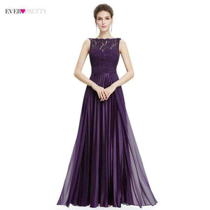 Planet Gates Burgundy / 4 / China Bridesmaid Dresses Ever-Pretty EP08352 Women's Cheap Sleeveless A-line Long Modest Elegant Party Dress with Appliques