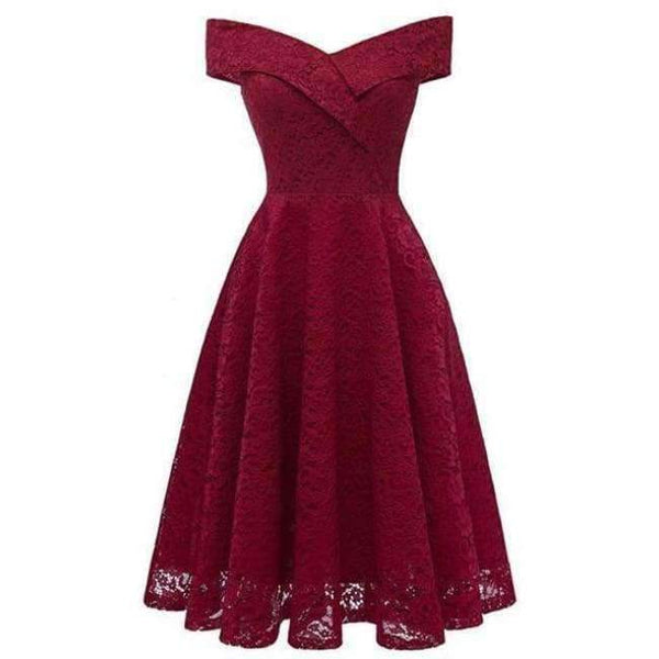 Planet Gates Burgundy / 4 Elegant formal party dress A-Line V-Neckline lace Women 2018 Short Vestidos Sexy Women Homecoming Dresses