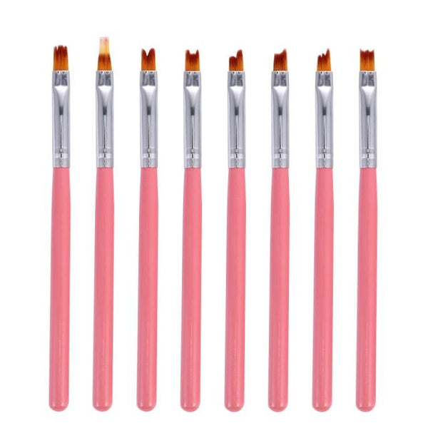 Planet Gates Burgundy 5 Pcs/Sets Nail Art Pen 2 In 1 Double Ends Dotting Drawing Painting UV Gel Liner Polish Brush Set Nail Art Dotting Tools