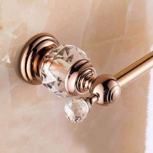 Planet Gates Burgundy / 60cm Crystal Chrome Towel Rack Antique Towel Bar Bathroom Accessories Products Solid Brass Towel Holder Wall Mount toalleros de barra